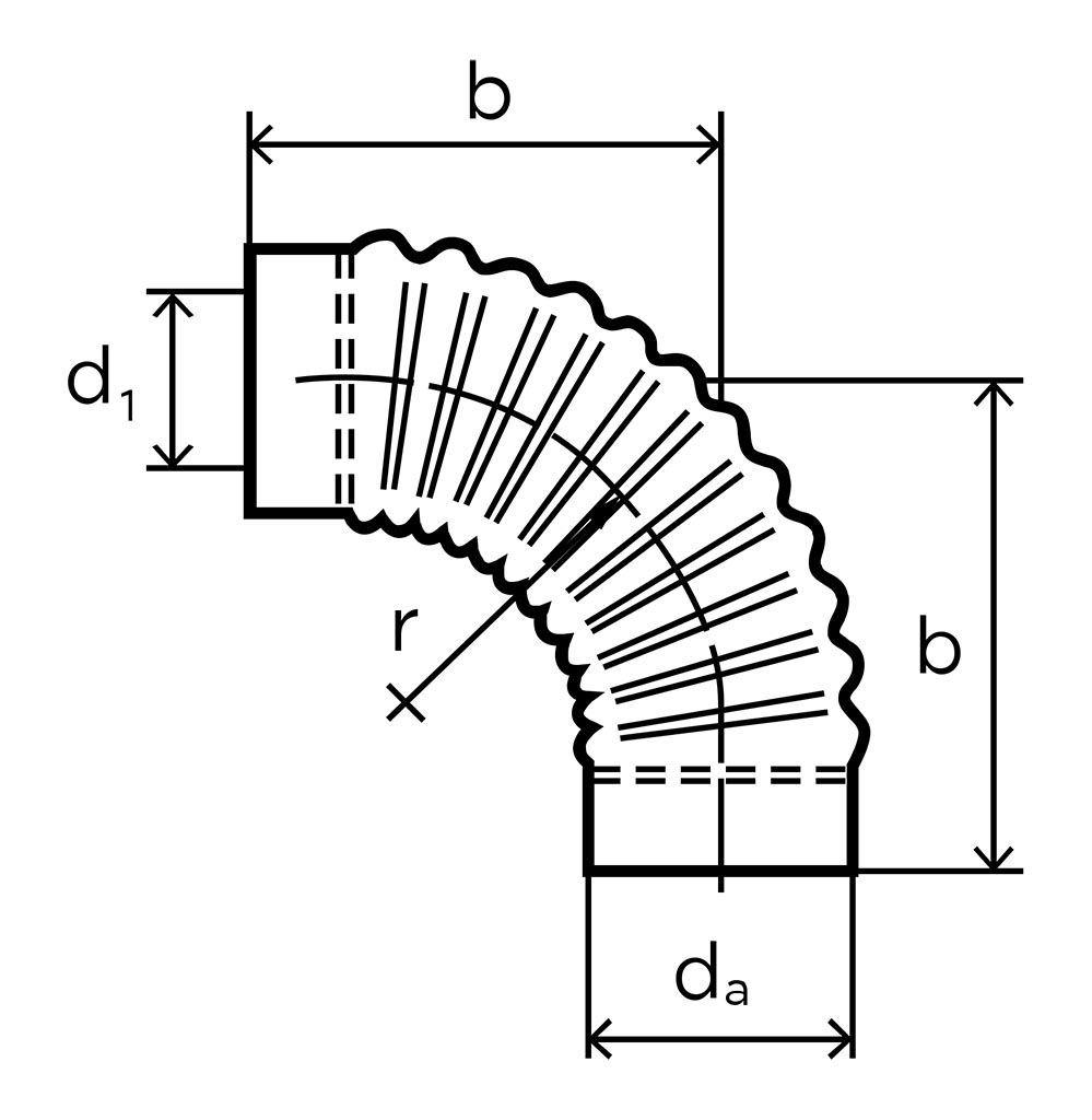 Gummikrümmer 90°