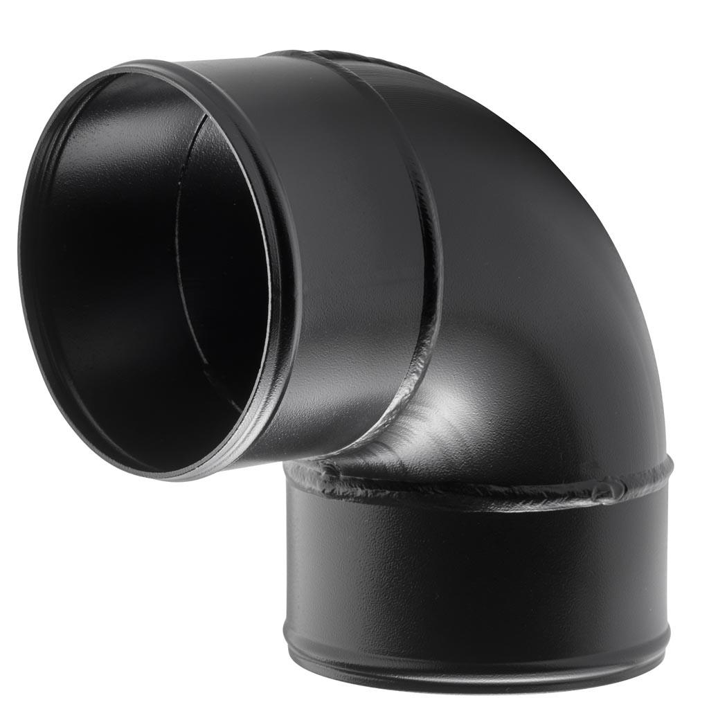 Blechkrümmer 90° mit Sicke (Stahlblech schwarz lackiert)